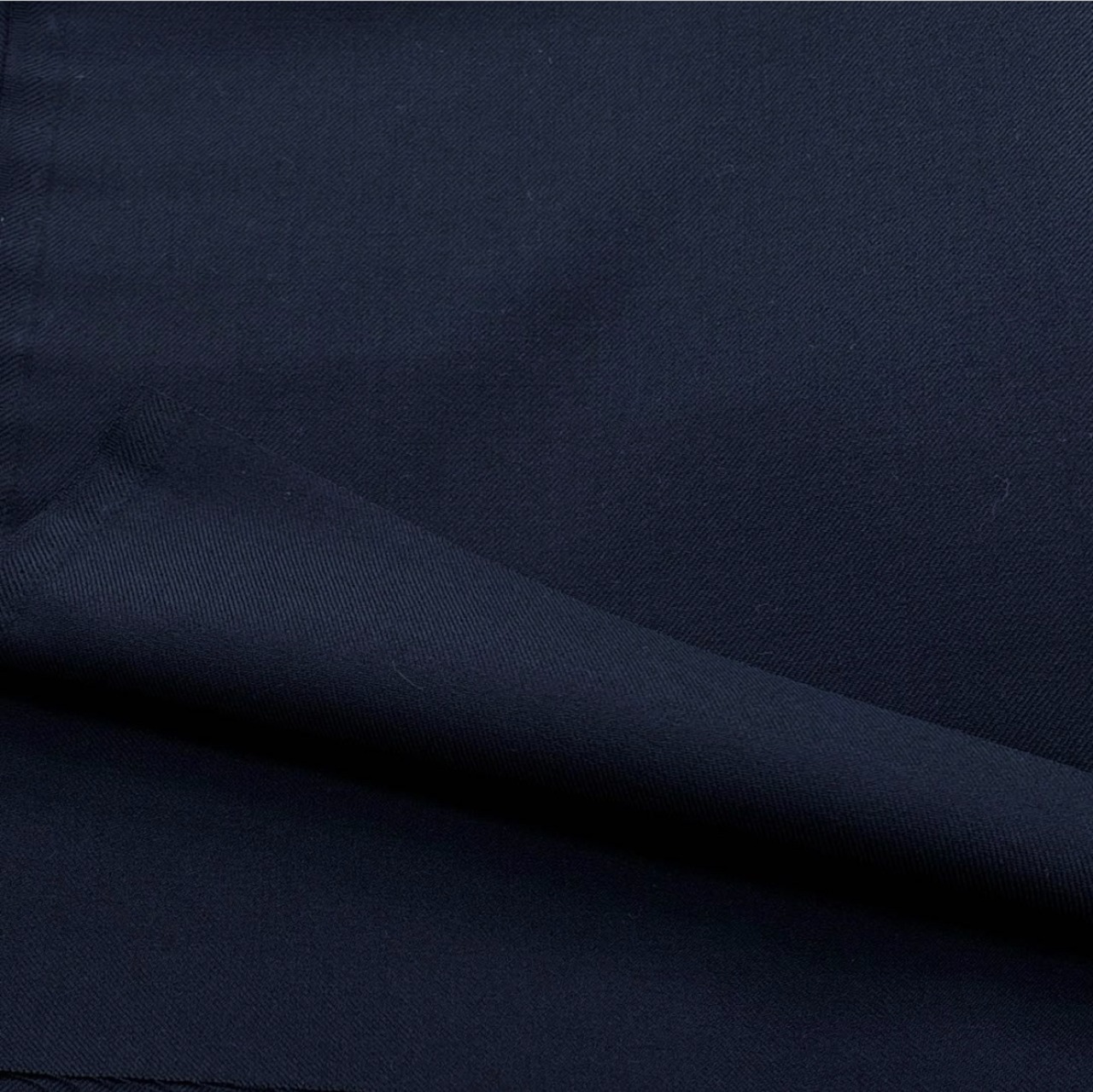 ★NY075◆3m◆ウールポリエステル混弱毛羽立ちツイル生地◆ネイビー