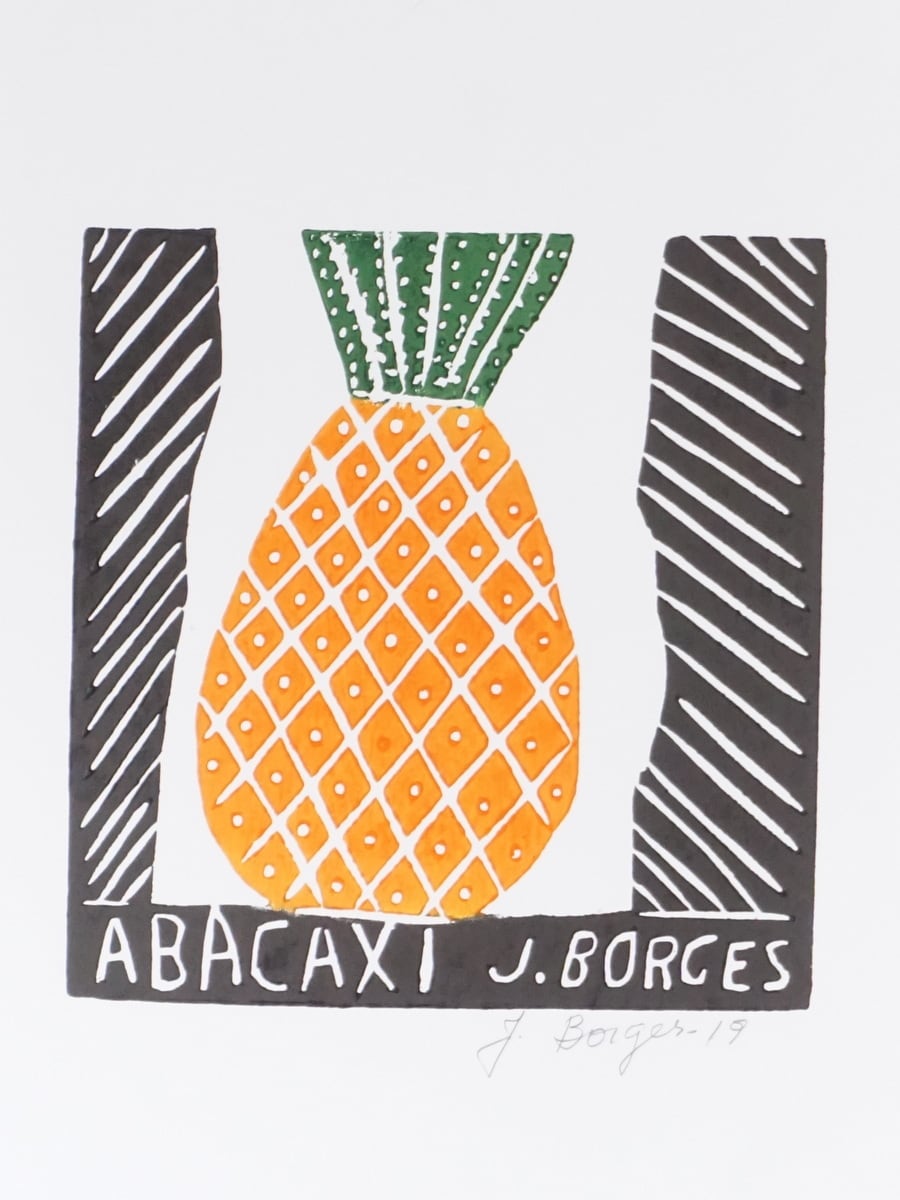 J.BORGES ジョタ・ボルジェス 木版画S　【ABACAXI】