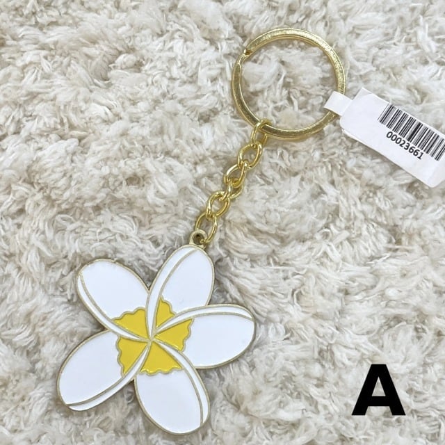Hawaiian✨️ミニタッセルキーホルダー✨️プルメリア✿2点セット SoHa Living】キーホルダー キーチェーン プルメリア モンステラ