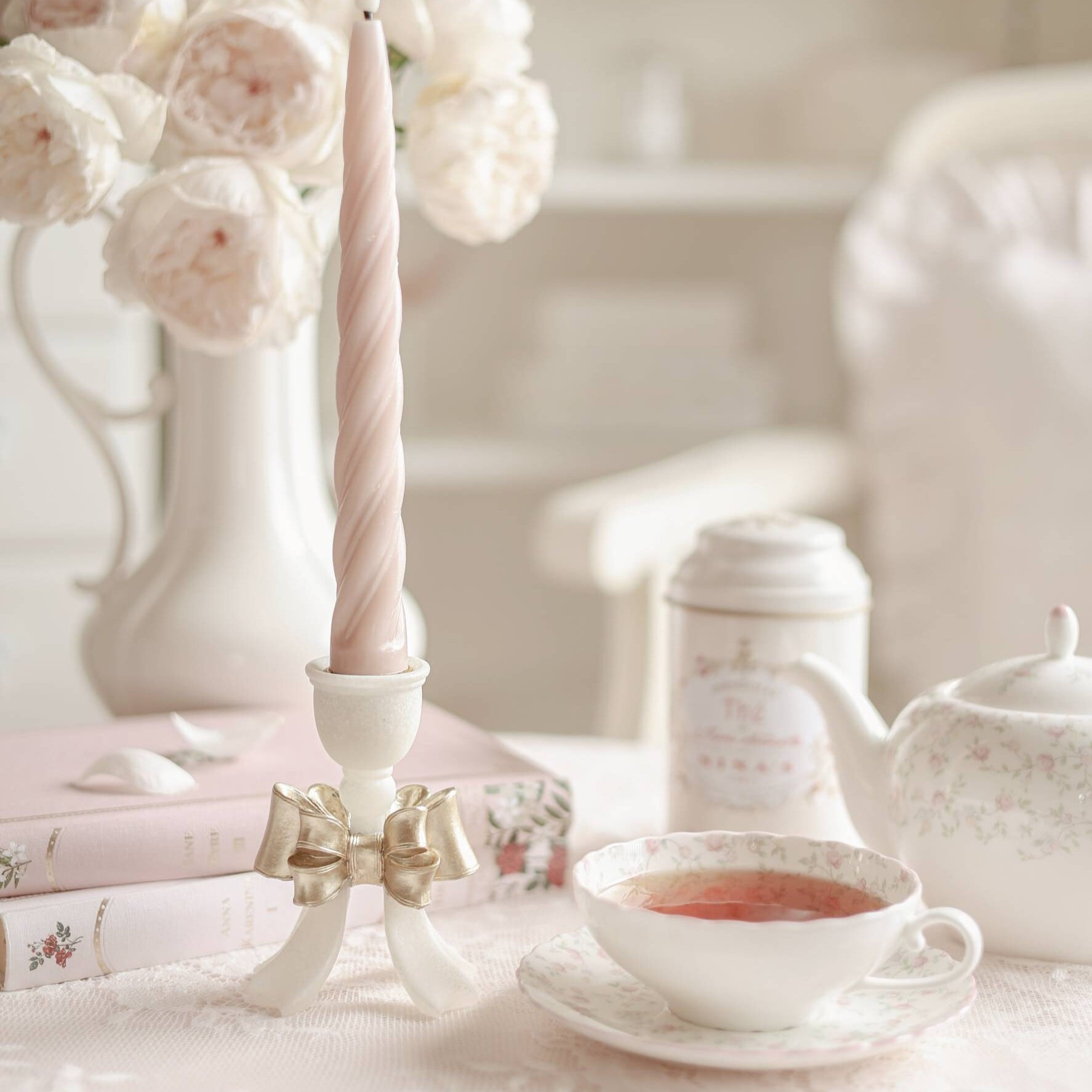 Marble ribbon candle holder / マーブルリボンキャンドルホルダー