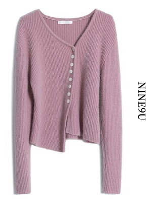 asymmetry nichi cardigan knit 3color【NINE7610】