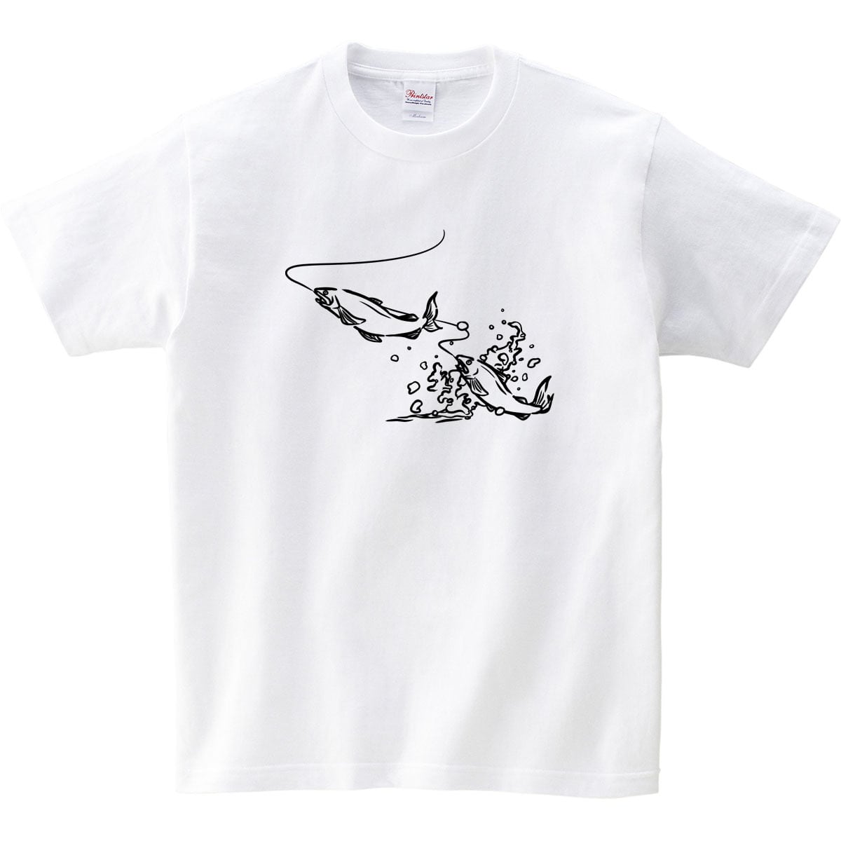 選べるデザイン 鮎 友釣り 線画 アユ Tシャツ rf23 半袖・長袖 渓流釣り フィッシング 釣り好き 釣り人 誕生日 父の日 敬老の日 ギフト プレゼント