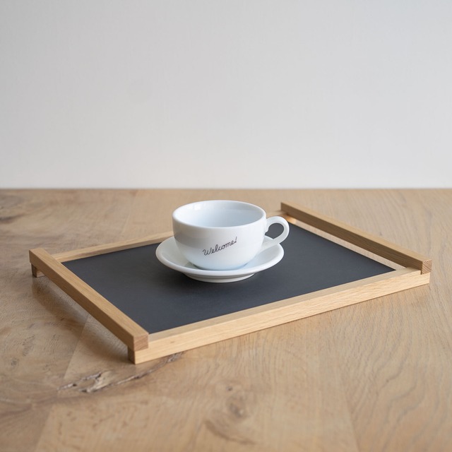 Welcome COFFEE cafe tray / L　（木のトレー）