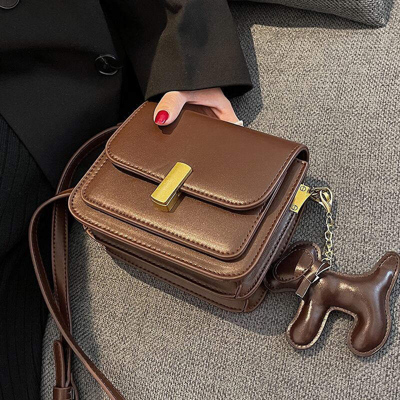 スタンダード レトロ スクウェア メッセンジャーバッグ 手作りハンドバック83992958677