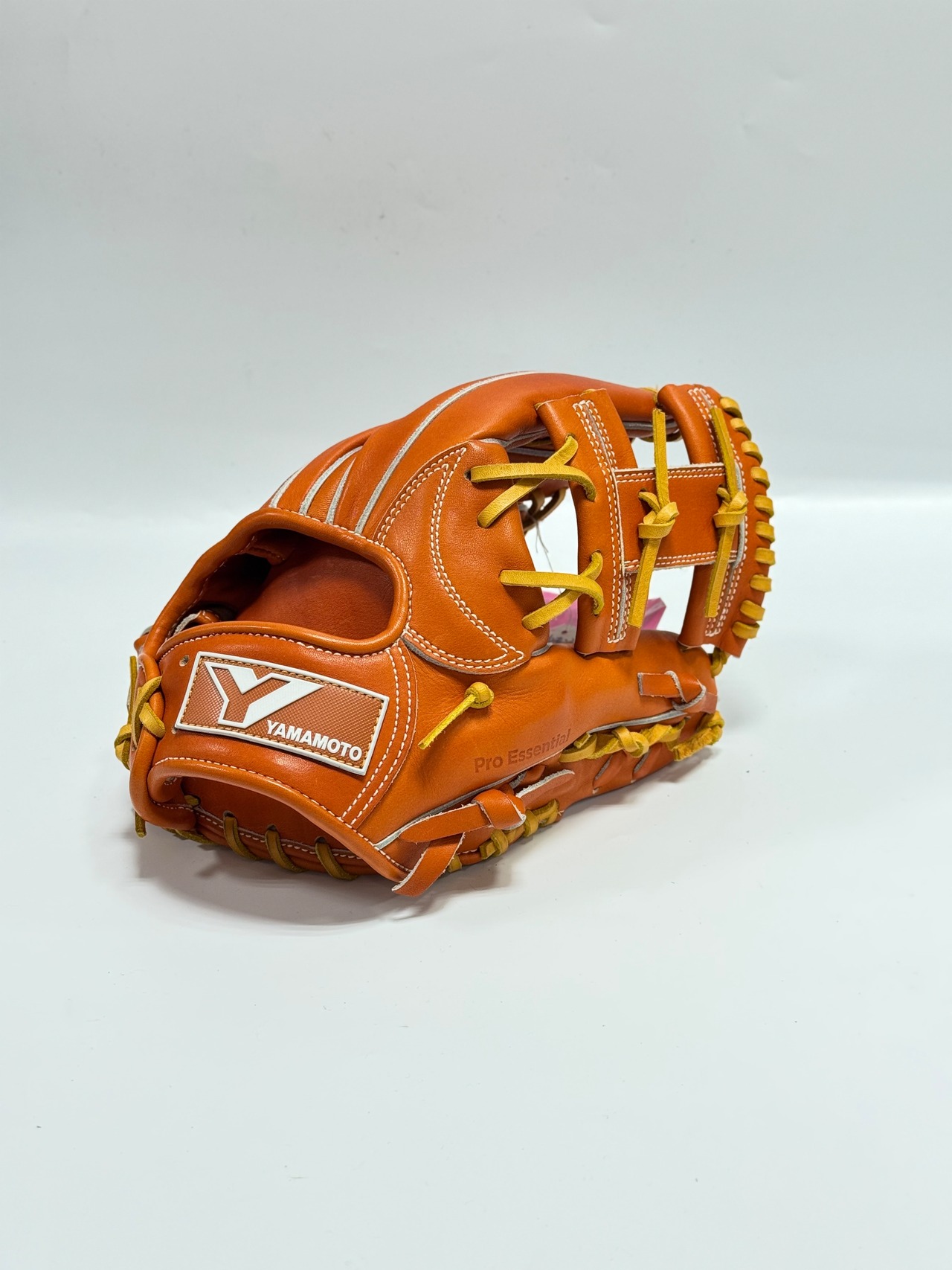 YGSｰ山本グラブスタジオ　硬式内野手　EA3型　右投げ用　ブラウンオレンジ×タン　ホワイトステッチ・画像2