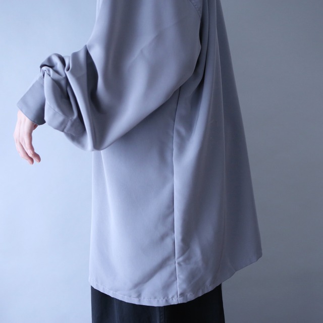 "漢字×刺繍"  fry-front minimal mode design loose silhouette shirt