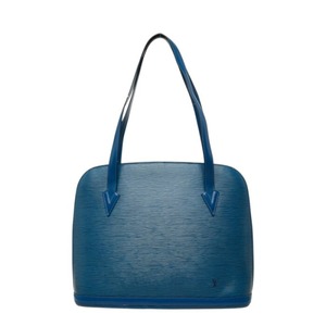 ルイ ヴィトン エピ リュサック トートバッグ ショルダーバッグ M52285 トレドブルー レザー メンズ LOUIS VUITTON 中古