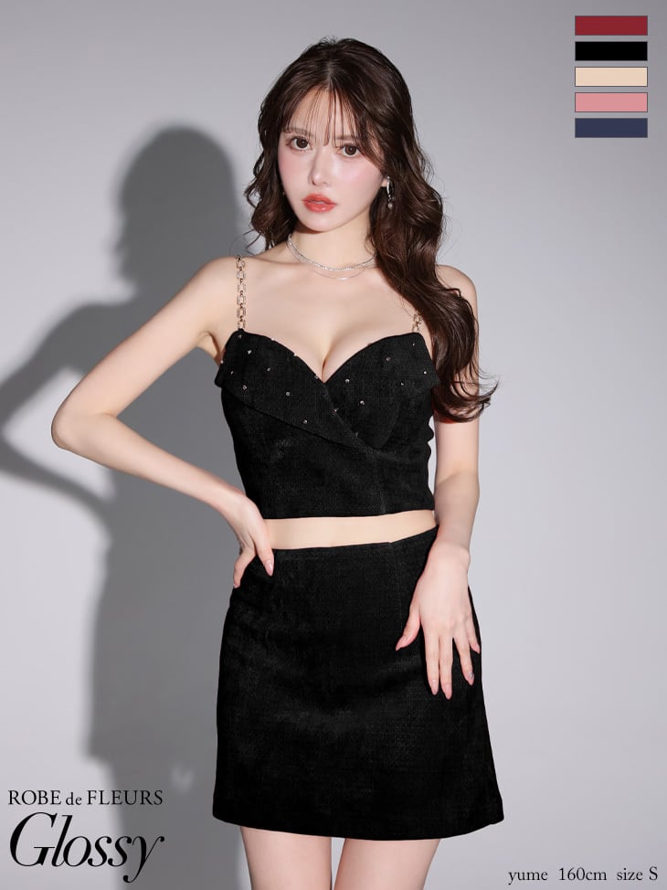 Robe de Fleurs ブラック ストラップドレス Sサイズ Robe de Fleurs ブラック ストラップドレス Sサイズ