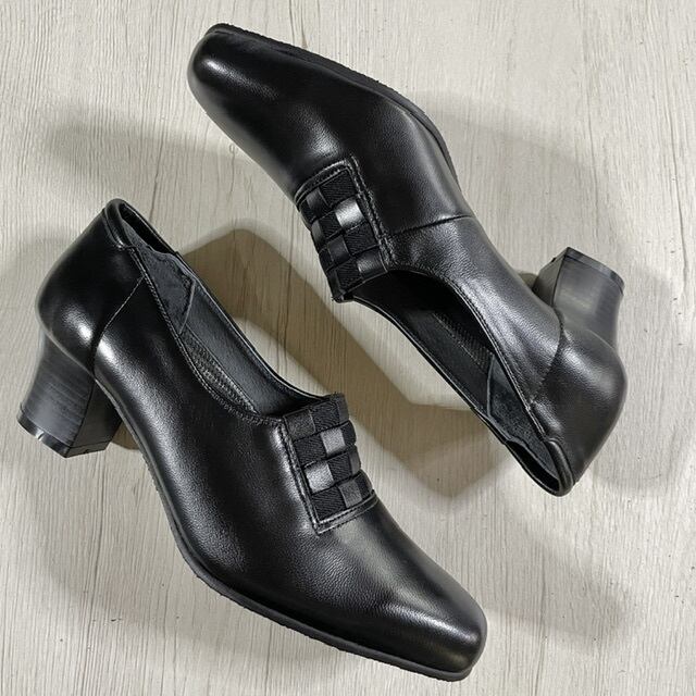 【21.0cm】編み込みパンプス