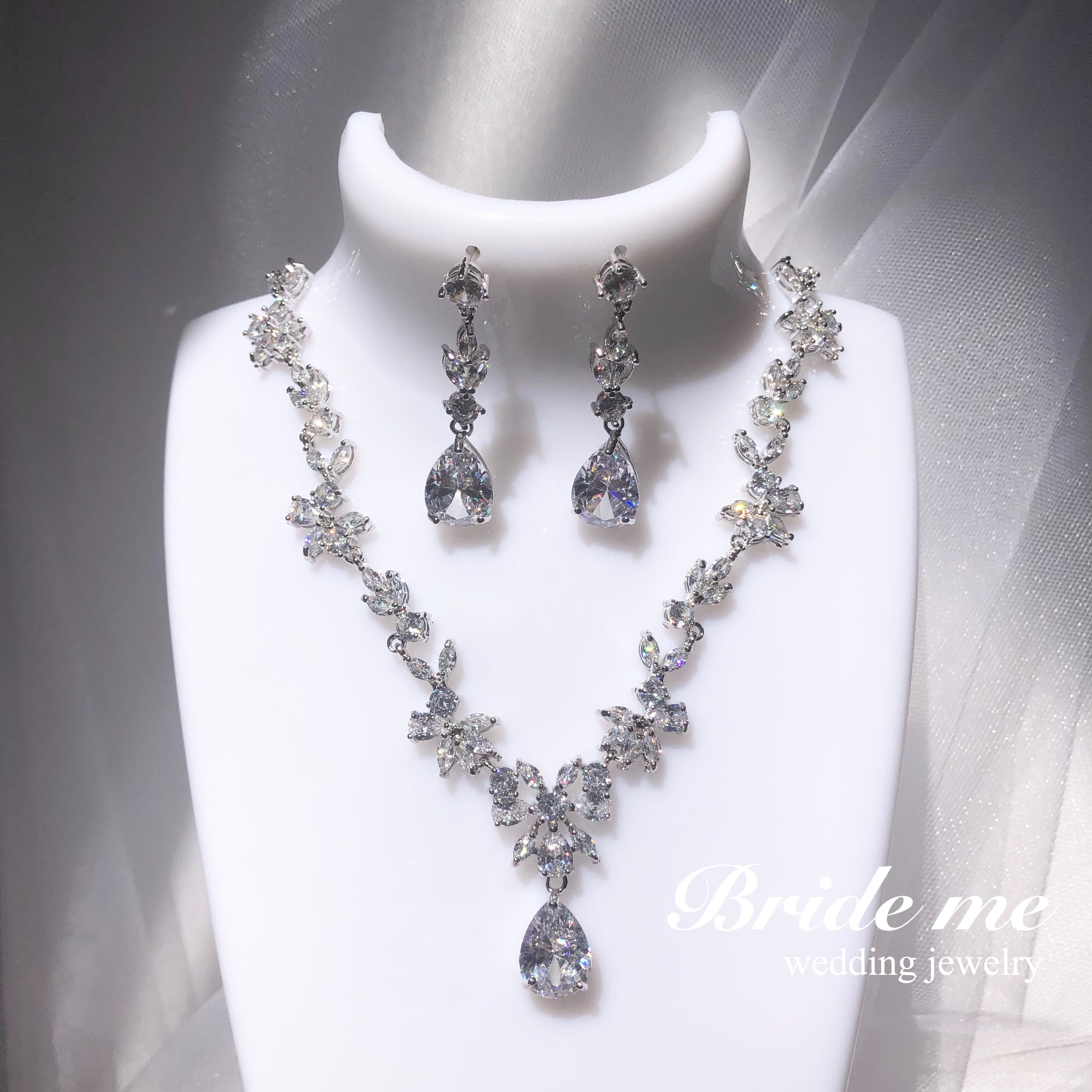 ZN-02】ネックレス ピアス(レンタル) | BRIDE ME ZN-02】ネックレス ピアス(レンタル) | BRIDE ME