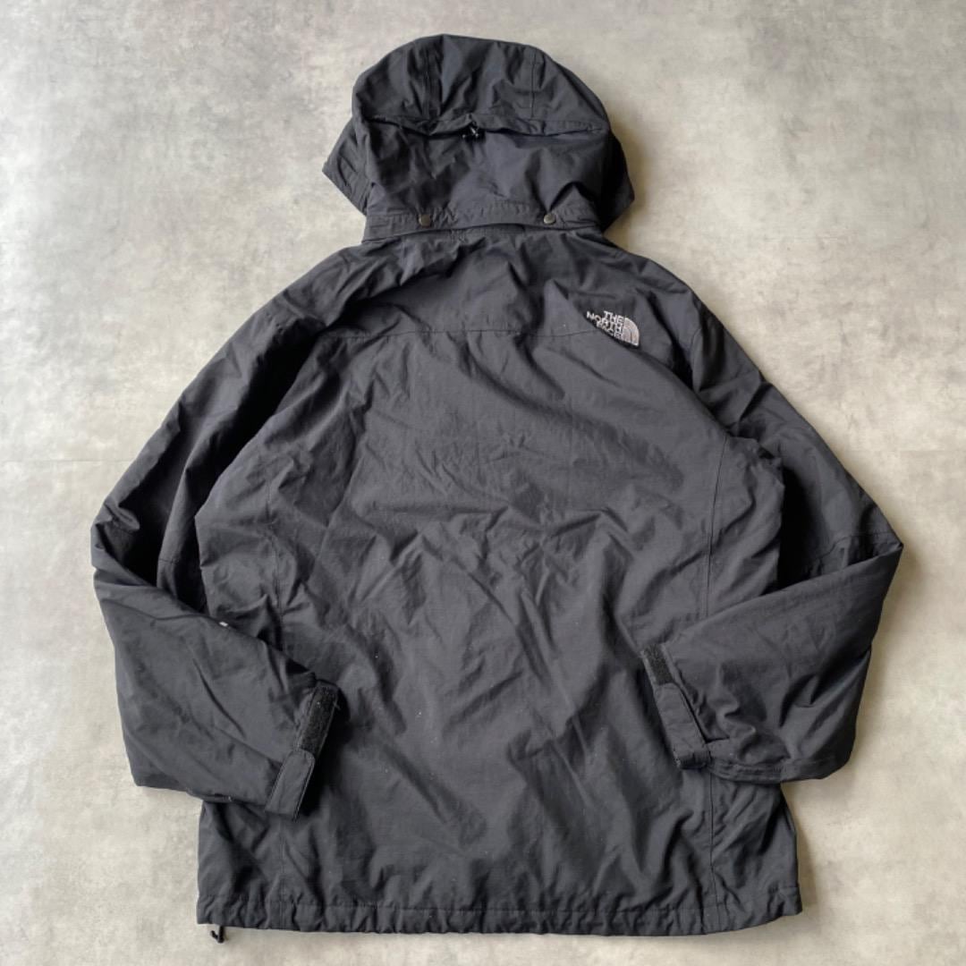 ノースフェイス ナイロンジャケット パーカー 刺繍 古着 L 黒 15562