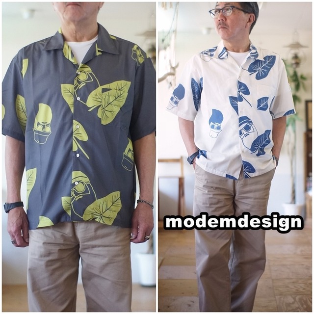 modemdesign 　モデムデザイン　半袖オープンカラーシャツ　アロハシャツ　24027511 半袖シャツ　