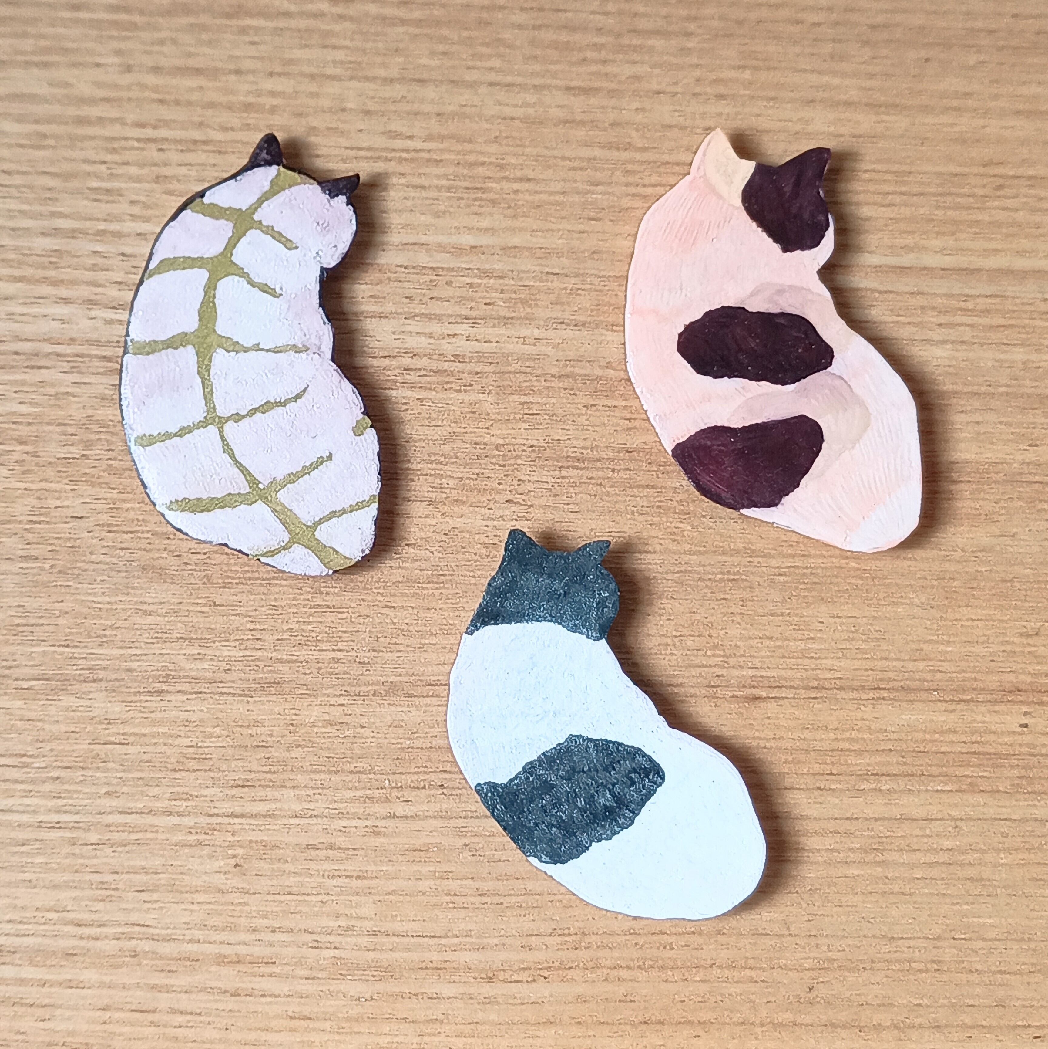 一点物✨ぐで猫　三毛猫　モーニングプレート　マグネット✨ 一点物✨ぐで猫三毛猫モーニングプレートマグネット✨