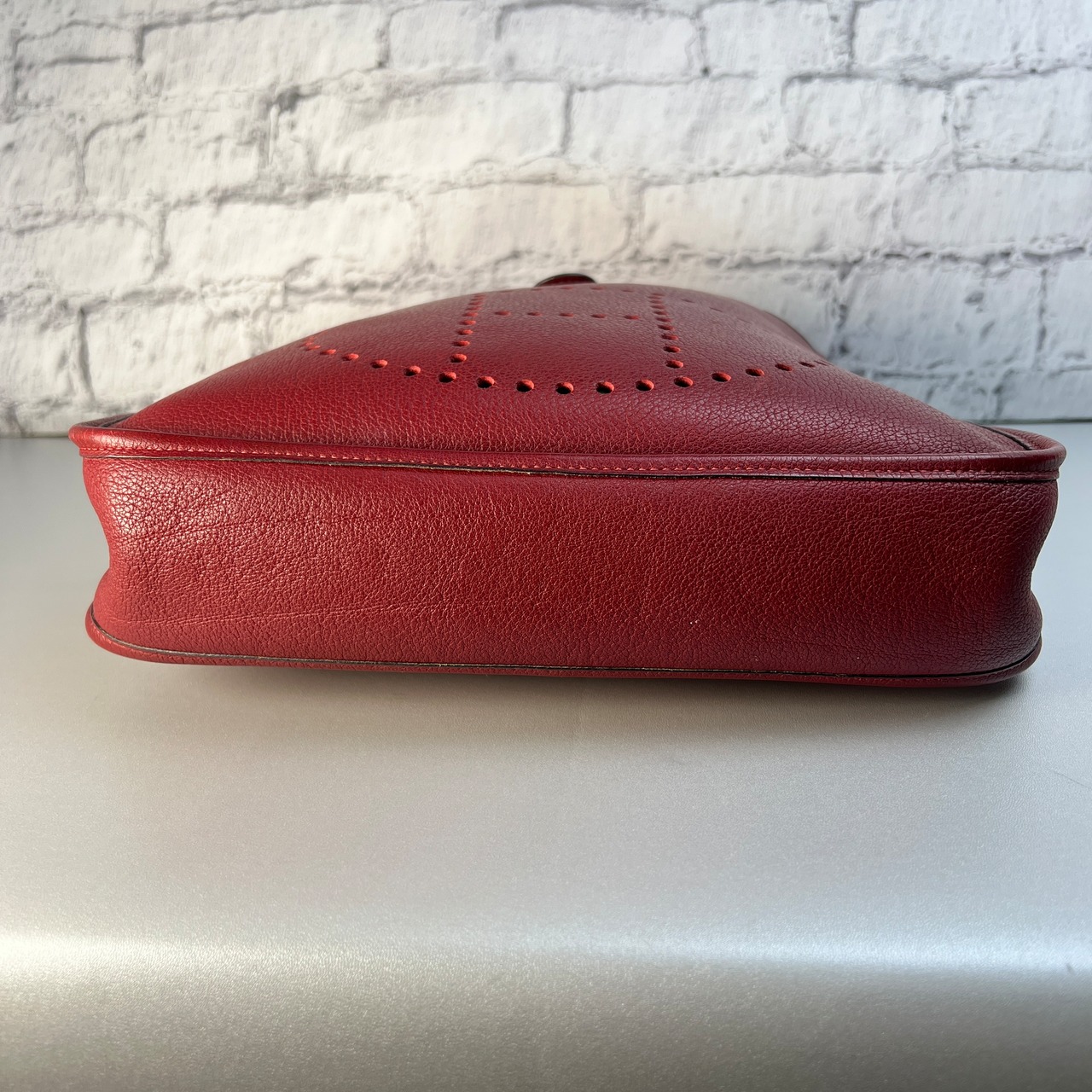 HERMES エルメス エヴリン  レザー ショルダーバッグ レッド A-11661