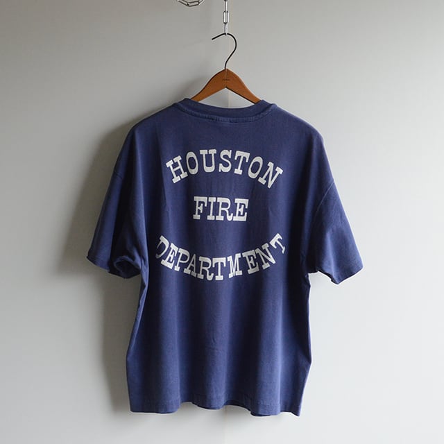 80s 90s USA製 HOUSTON FIRE DEPARTMENT 消防隊 バックプリントTシャツ ...