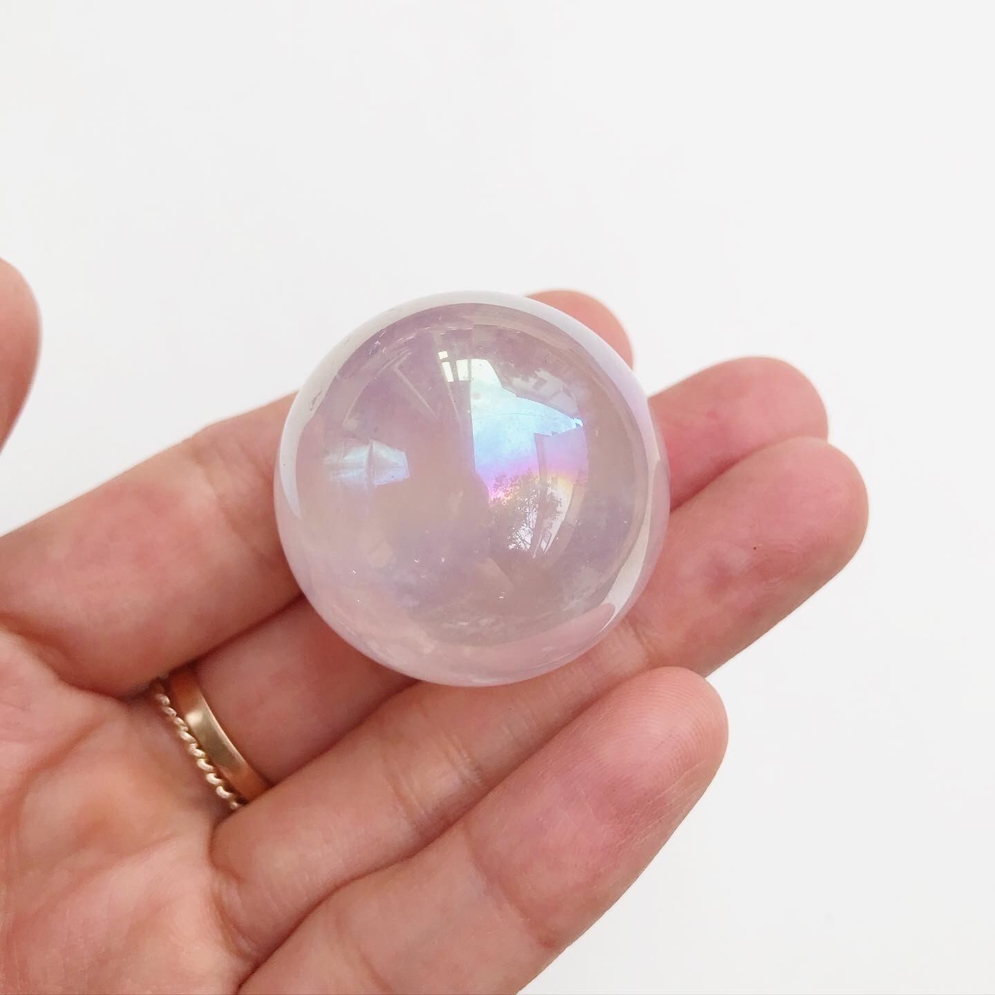Aura Rose Quartz Sphere 4