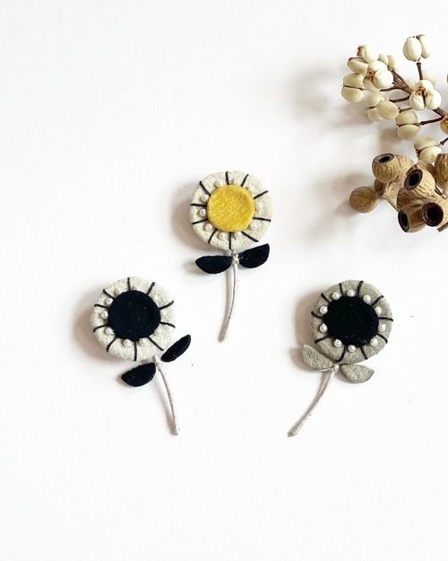 Tom Tom 本革ブローチ　北欧　22