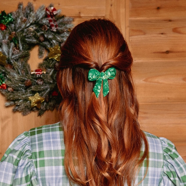 «即納» Coucou Suzette Green Ribbon French Barrette ククシュゼット ヘアアクセサリー