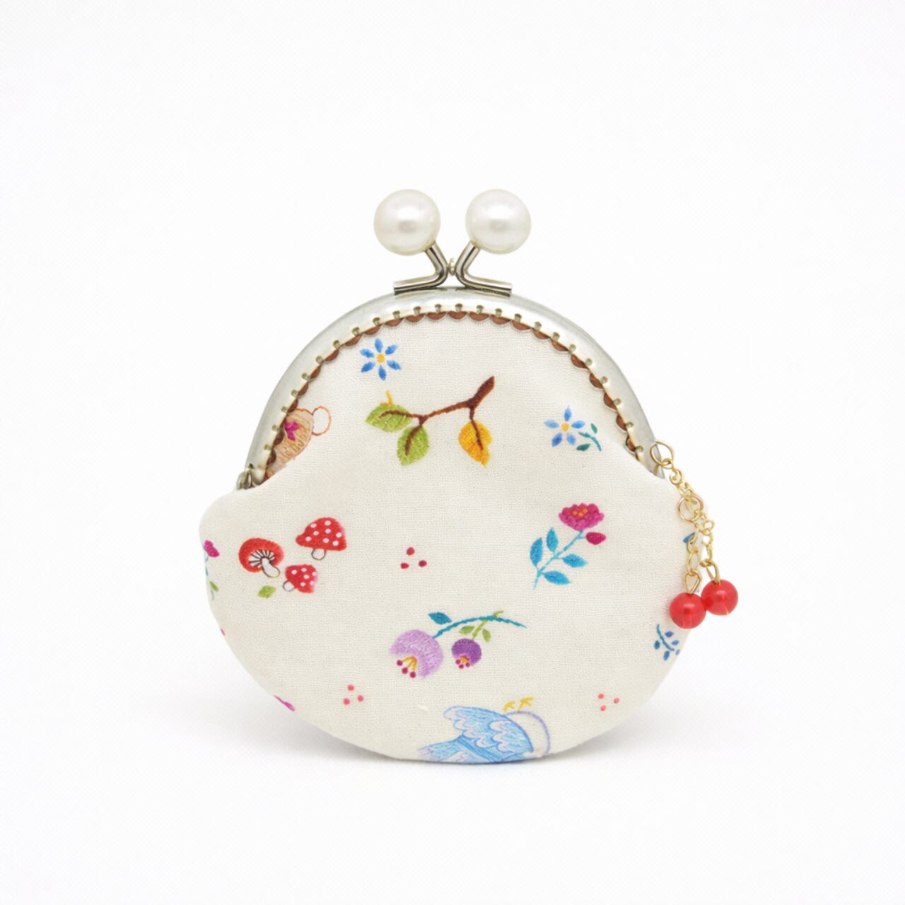 【ハンドメイド】がま口ポーチ コインケース|おとぎの森の動物たち バンビ(口金8.5cm)