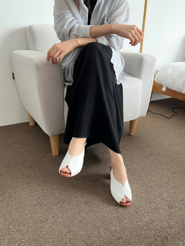 レザーサンダル / WHITE