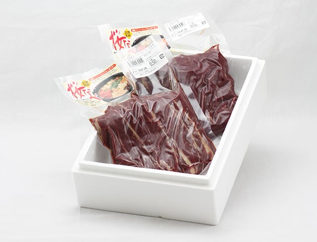 国産馬肉 さくら鍋1kg（バラ500g、肩ロース500g） | 會津のぶっさん