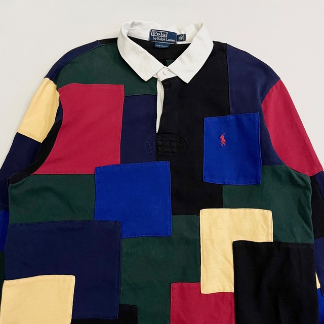 Ralph Lauren patchwork rugby shirt | High On Life used clothing