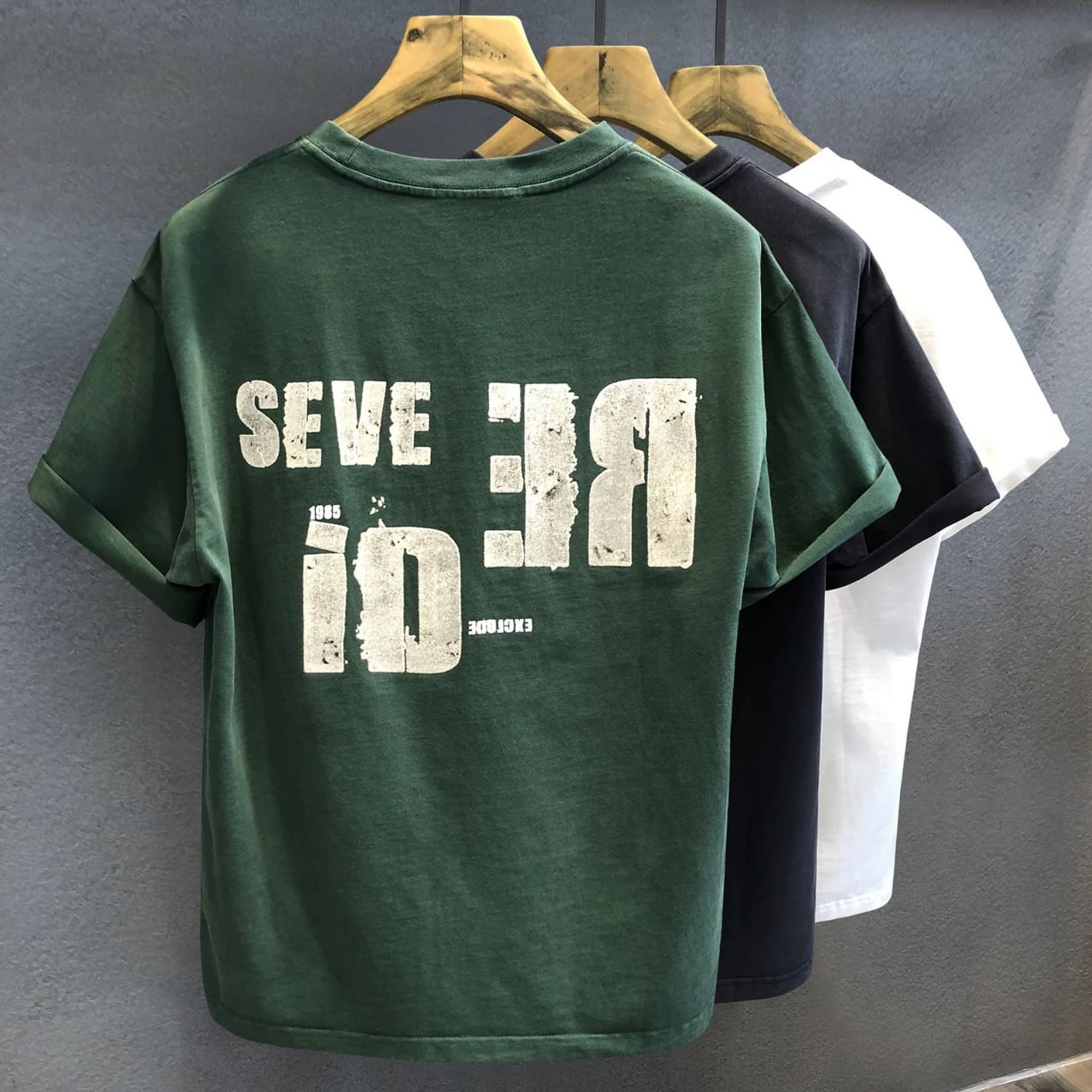 バックプリント クルーネック Tシャツ 00245