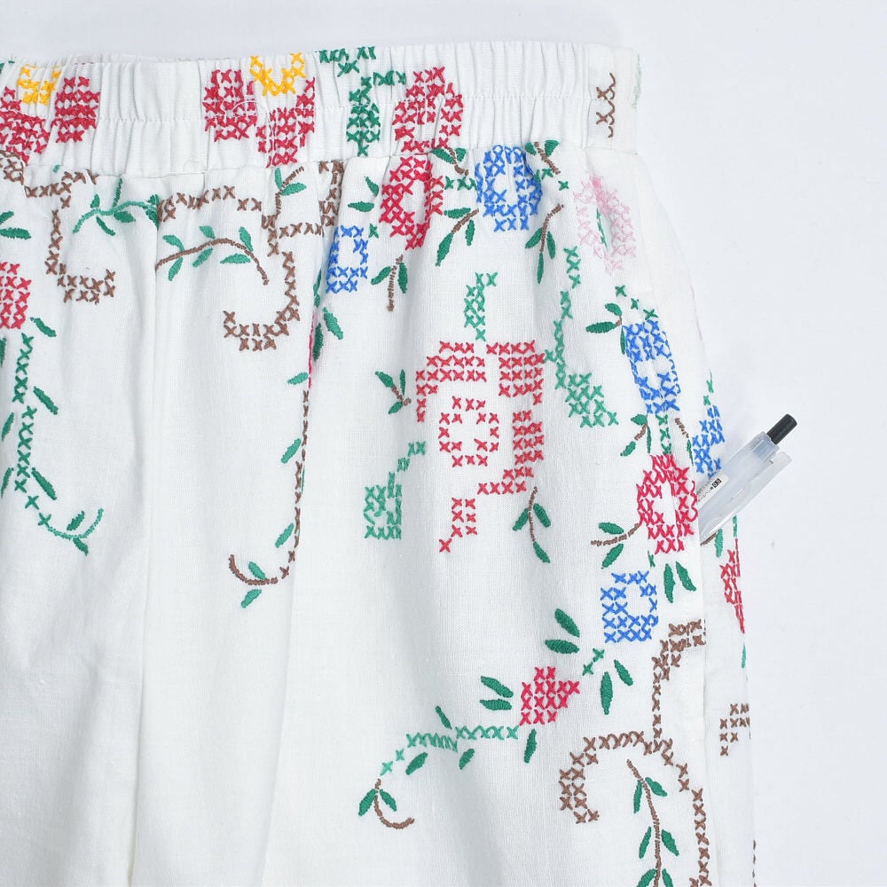 Remakeリメイク 再構築 パッチワーク&フラワー刺繍 デザイン ルーズ