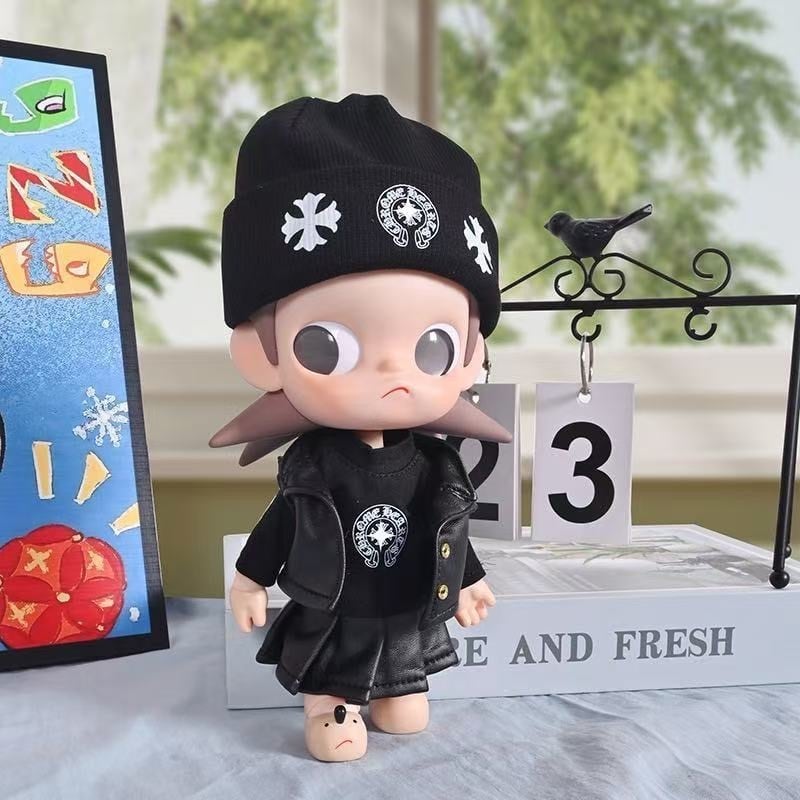 ガーリークールで大人気なスタイル!オールブラック♡ Zsiga 1/8 BJD オールブラックコーデ 4点セット 20cm 球体関節人形 クールでかっこいい ガーリーエッジ