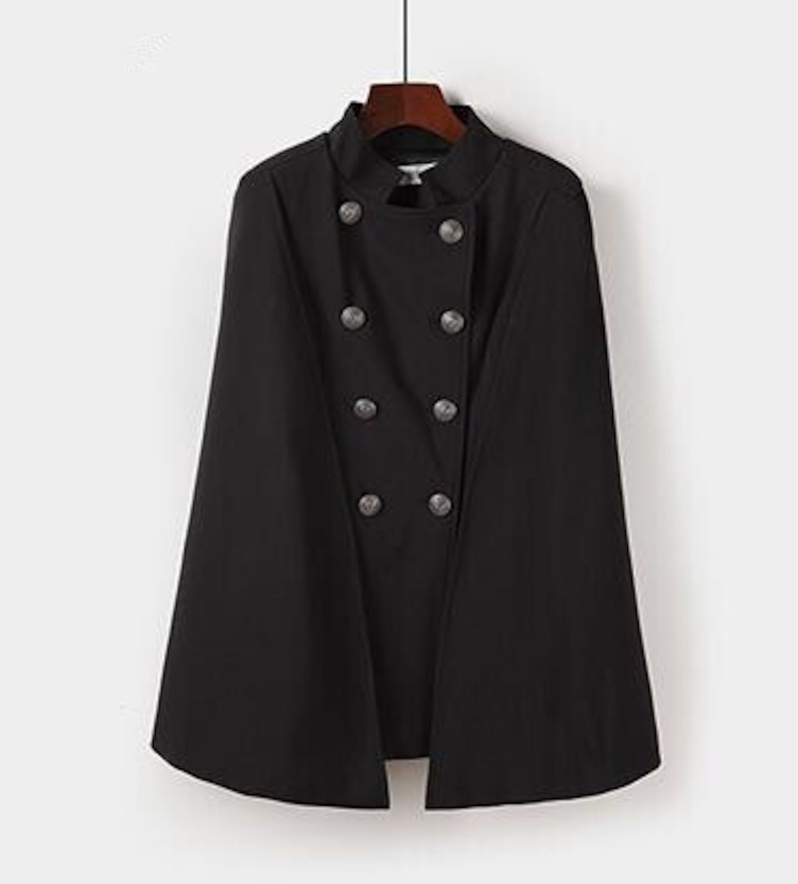 美品】エンフォルド パイル ダブルブレスト 冷たかっ ウール ポンチョ 