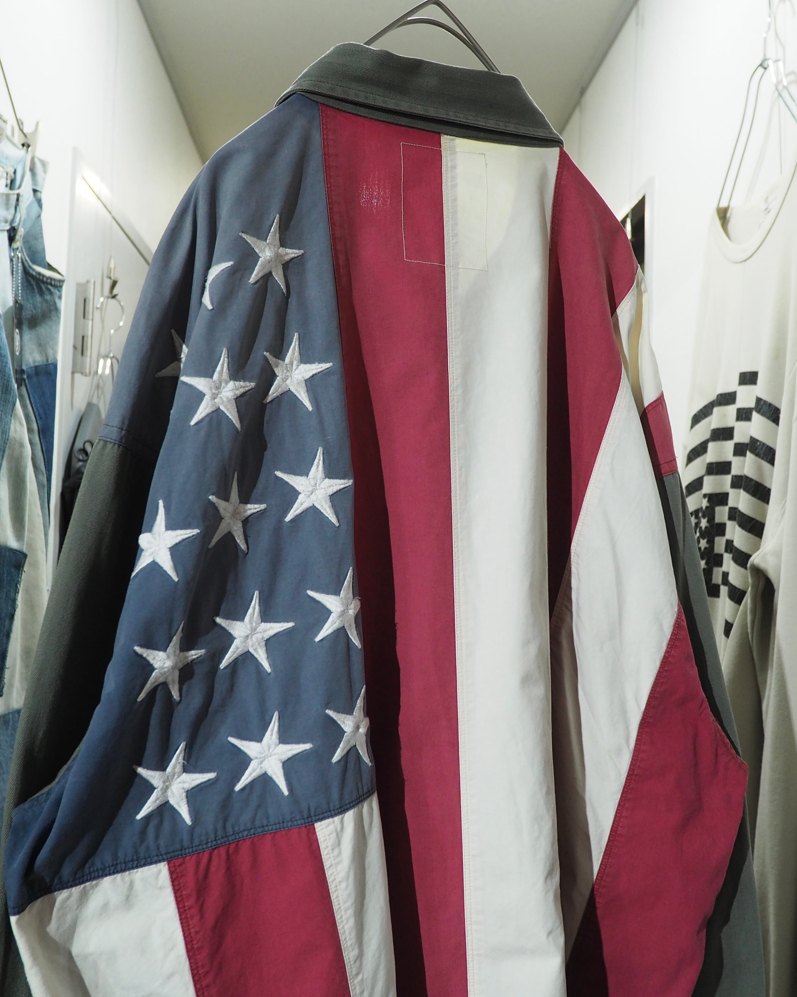 1990s ” 星条旗 ” Stars and Stripes Custom Vintage Loose Military Shirt Jacket