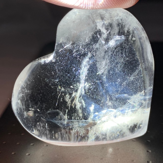 22.天使の梯子☆水晶☆エンジェルラダー 珍しいハートモチーフ♪