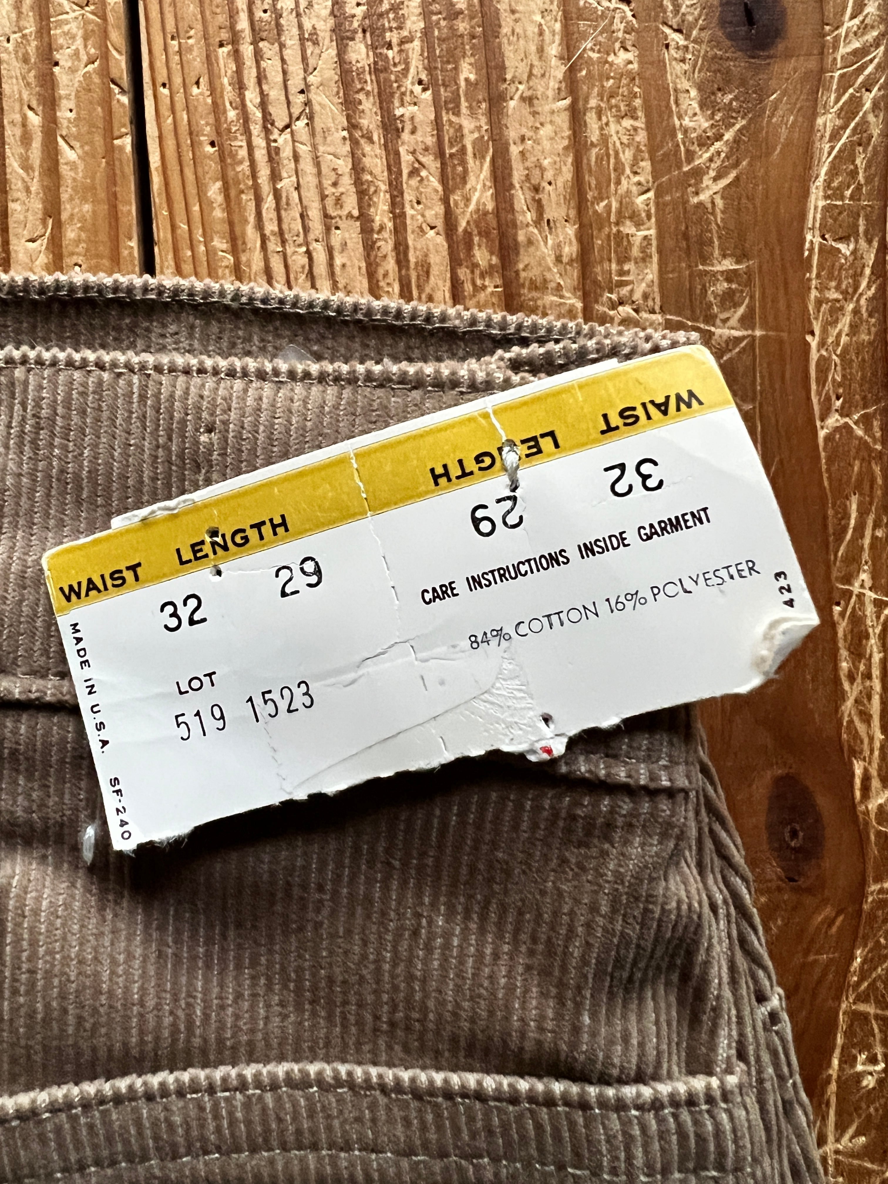 70's Levi's 519 コーデュロイパンツ ベージュ 表記(32x30) DEADSTOCK