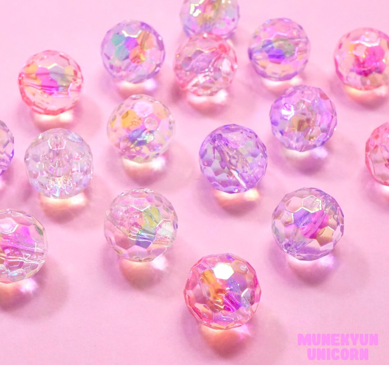 422【1個】高品質 オーロラ キラキラカット ビーズ | デコパーツと