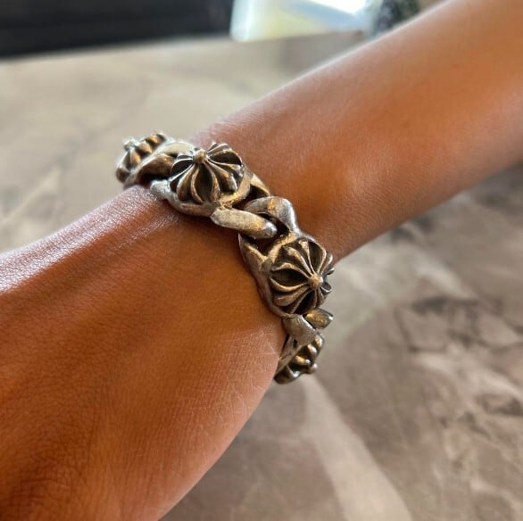 CHROME HEARTS クロムハーツ クロスボール ブレスレット 5リンク CHROME HEARTS クロムハーツ クロスボール ブレスレット 5リンク