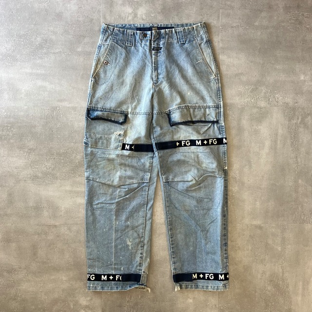 《実寸w33l32》MARITHE + FRANCOIS GIRBAUD シャトルパンツ デニム 34M No.2043