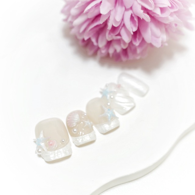 #505 14本チップ／XY076 繰り返し使えるネイルチップ