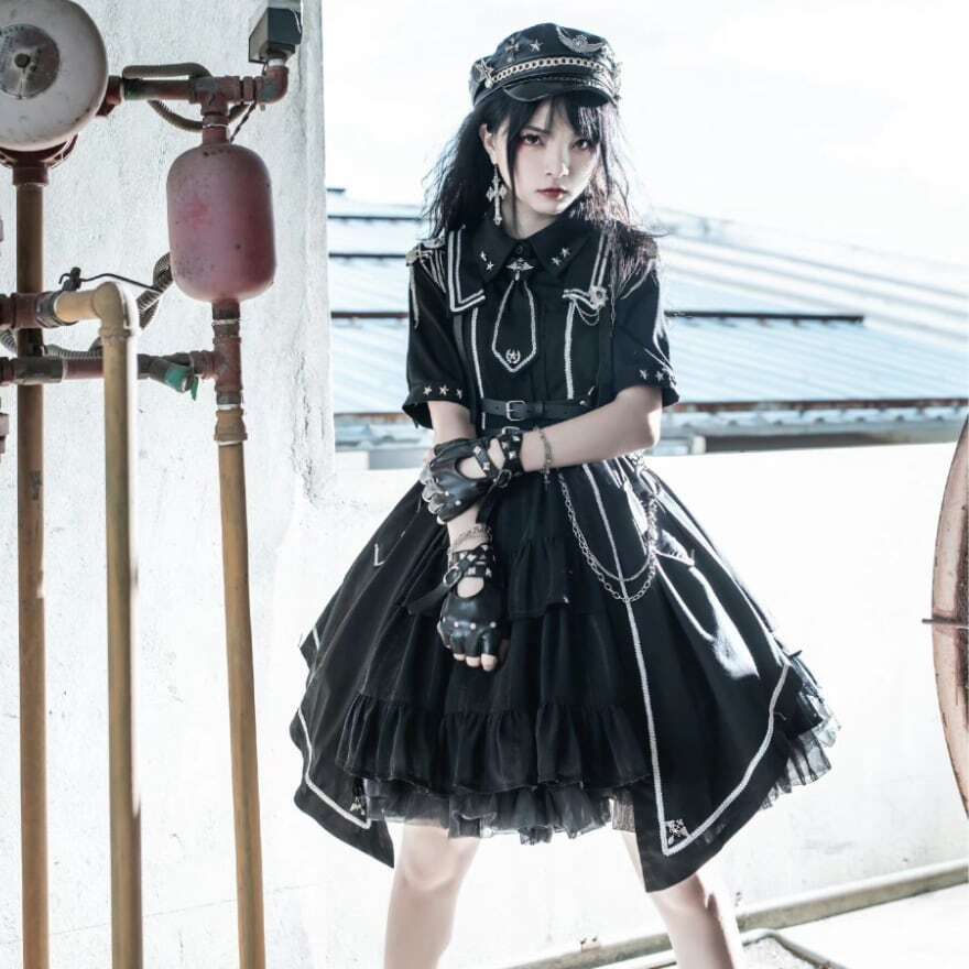 軍服 ロリータ ブラック ゴスロリ ミリロリ ワンピース ジャケット セット 楽天市場】ロリータ 軍ロリ スカート セット 長袖 コスプレ 衣装 制服
