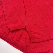 PS Paul Smith Women ポールスミス Vネック 長袖 ウール ニット セーター S/レッド レディース