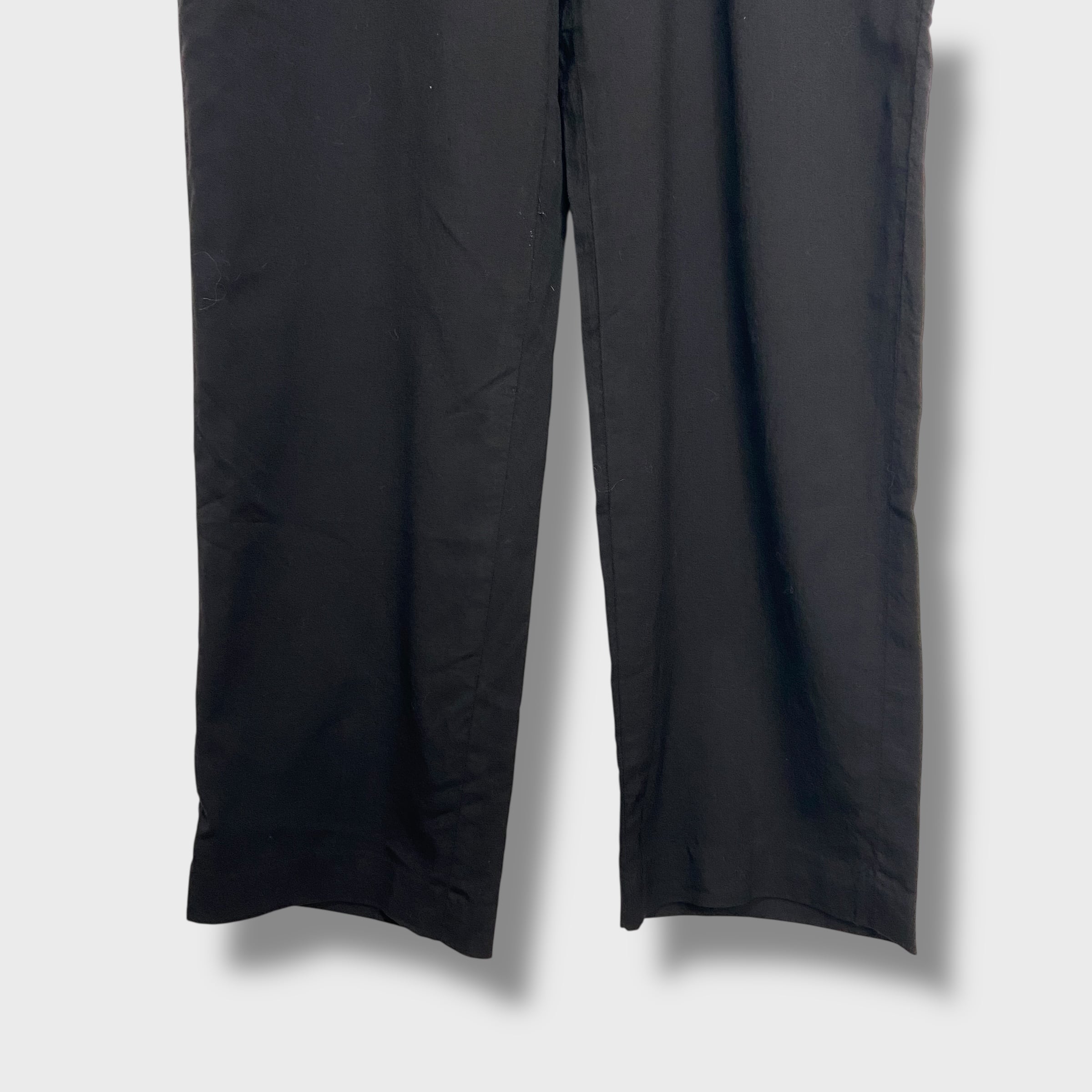 00s GAP オールドギャップ ツータックウールスラックス 黒 W33L30