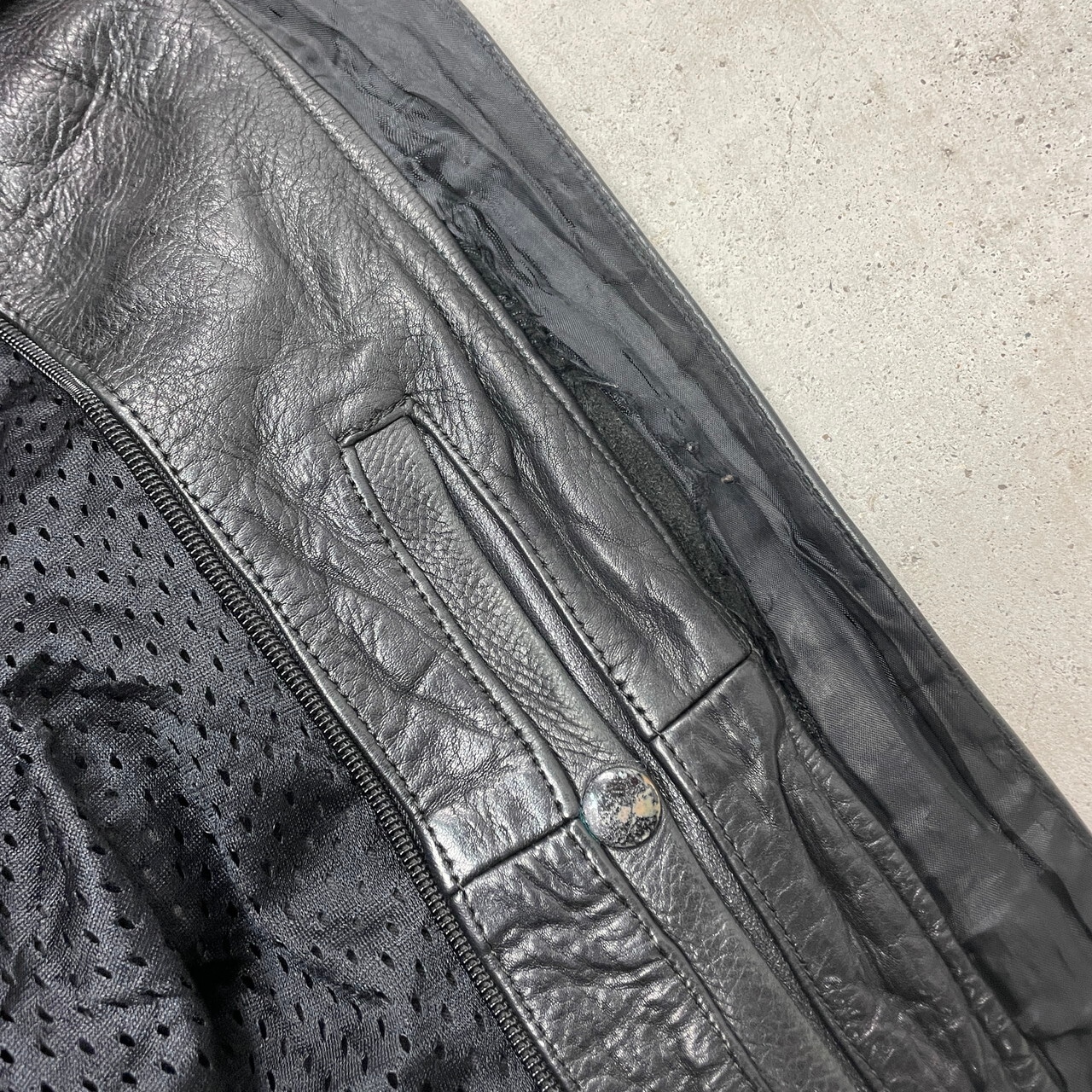 00年代 レーシング レザー シングルライダースジャケット メンズXL相当 