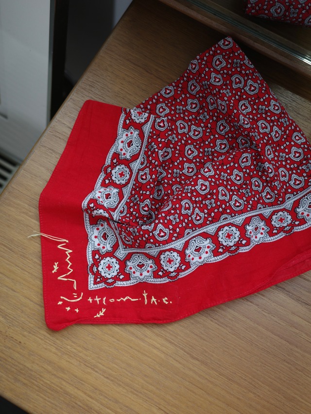 <vintage>red paislery bandana