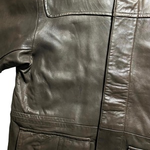 vintage NAUTICA leather coverall coat