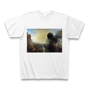 カルタゴ帝国の衰退（ウィリアム・ターナー）：厳選名画Tシャツコレクション（ホワイト）