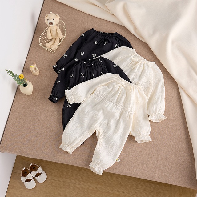 【BABY&KIDS】春新作 姉妹コーデリボンデザインオールインワンORワンピース
