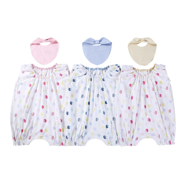 70-90cm｜保冷ポケット付きスカーフスタイ＆カバーオール(柄)