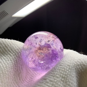 超透明✩アメトリンスフィア✩クラック水晶台座付き