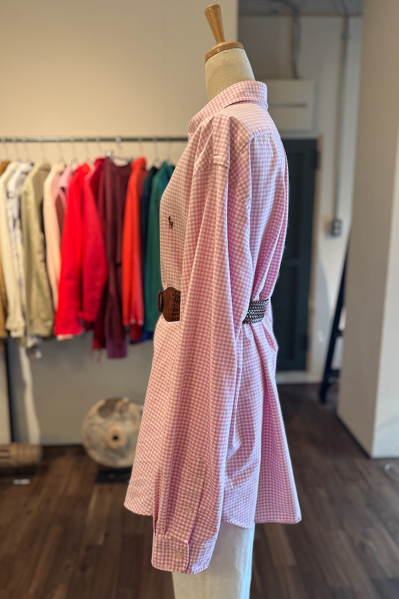 【送料無料】 "RALPH LAUREN"pink check shirt
