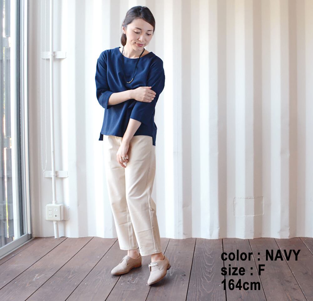 スワーム SWARM ポリレーヨン8分袖ブラウス(NS-54040)全2色