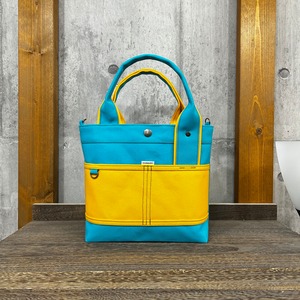 当店人気No.1.▽Bi Color Tote "M"【スカイブルー×ヤマブキ】